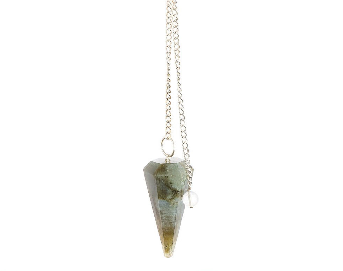 PENDULUM LABRADORITE WITH 6" CHAIN