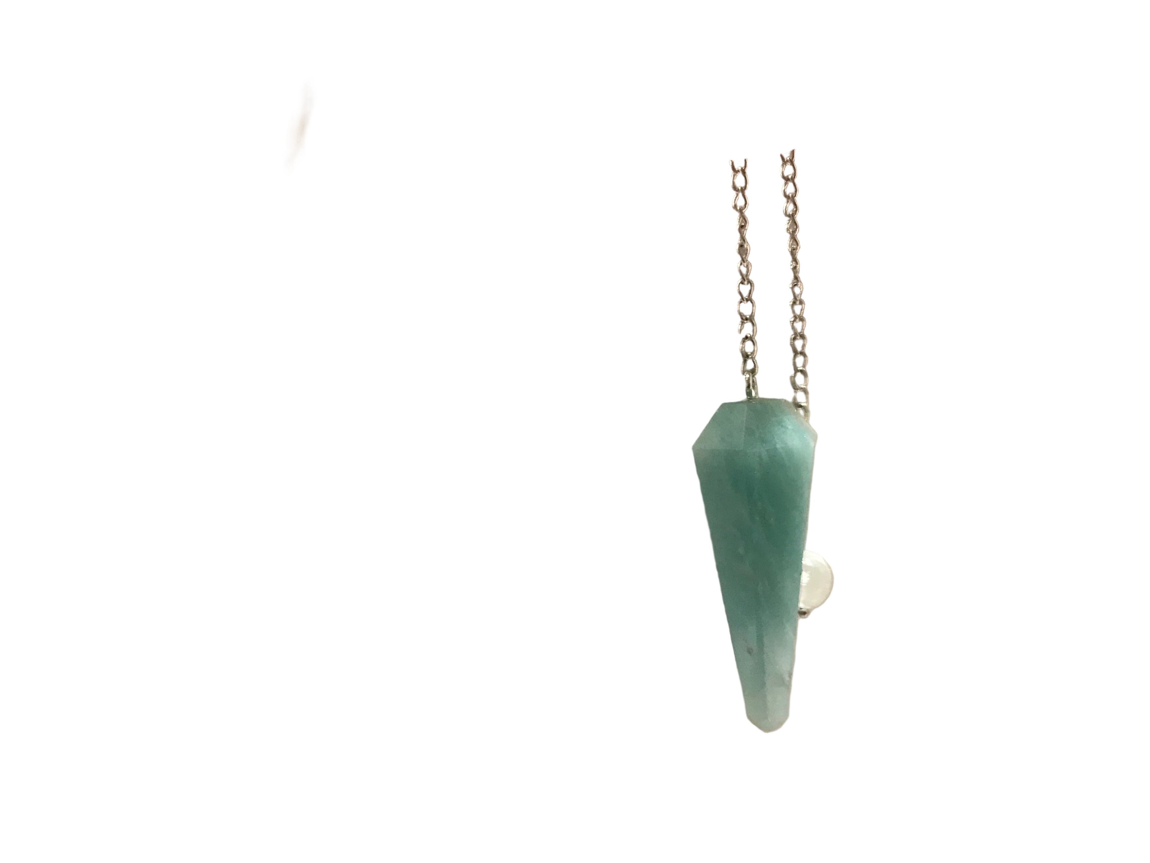 AMAZONITE PENDULUM WITH 6" CHAIN