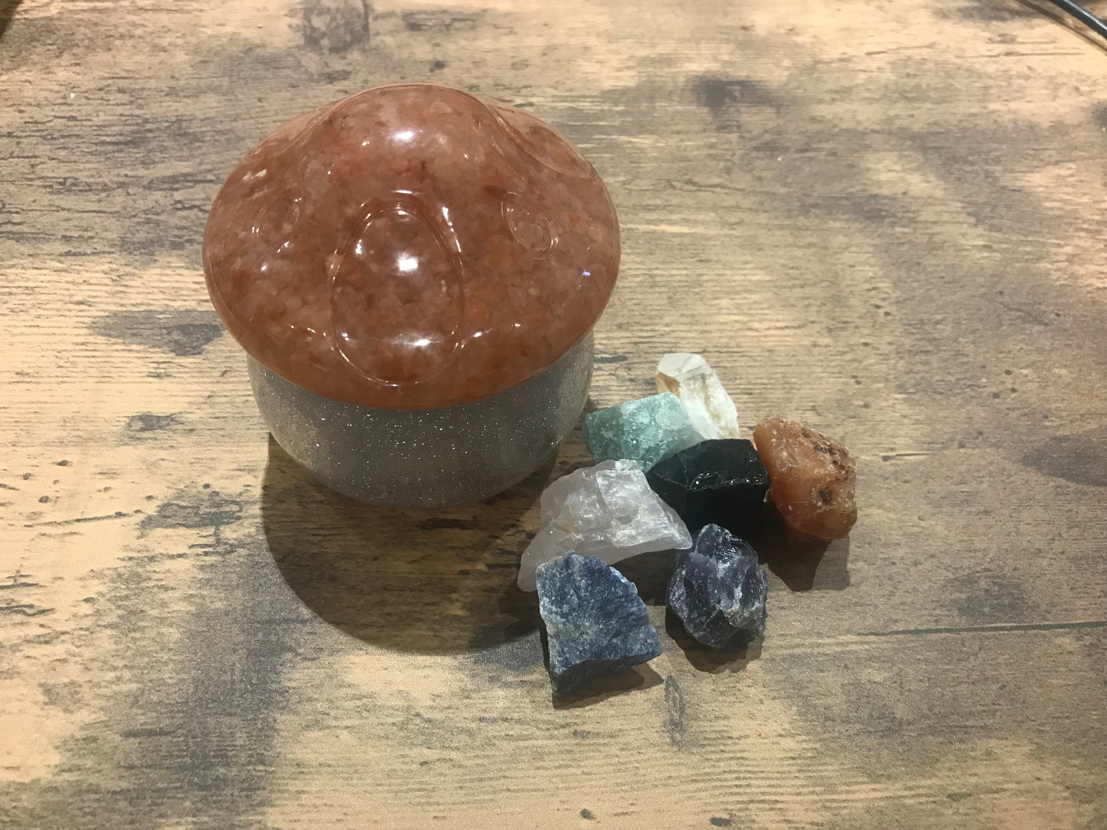Cleansing, mushroom, trinket pot