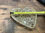 Love heart trinket dish, Citrine.