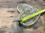 Love heart trinket dish, Citrine.