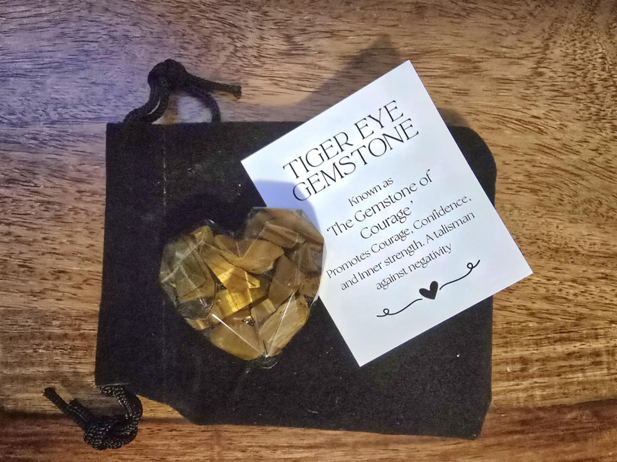 Tiger eye Crystal Love Heart