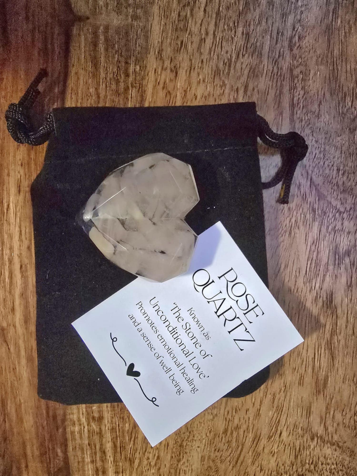 Rose Quartz Crystal Heart