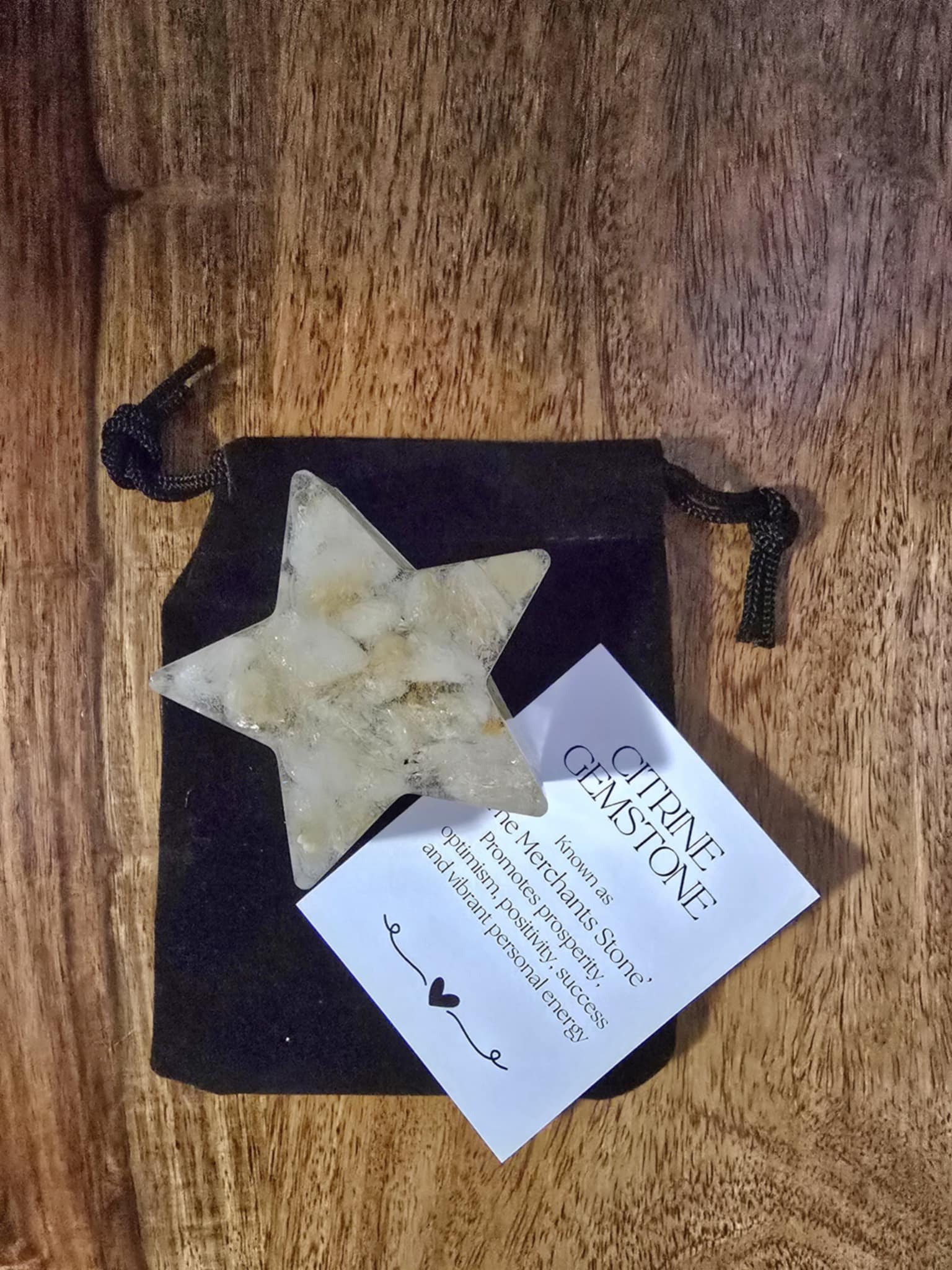 Citrine gemstone stars