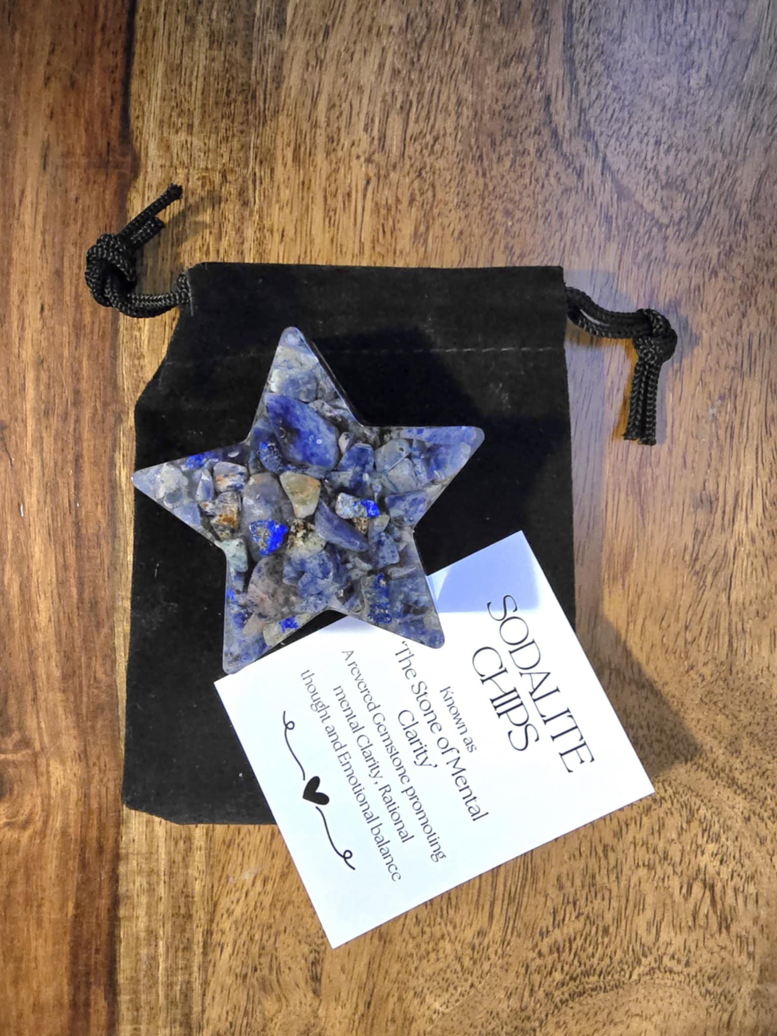 Sodalite, crystal stars