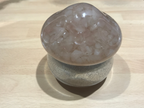 Rose Quartz Crystal Toadstool Pot