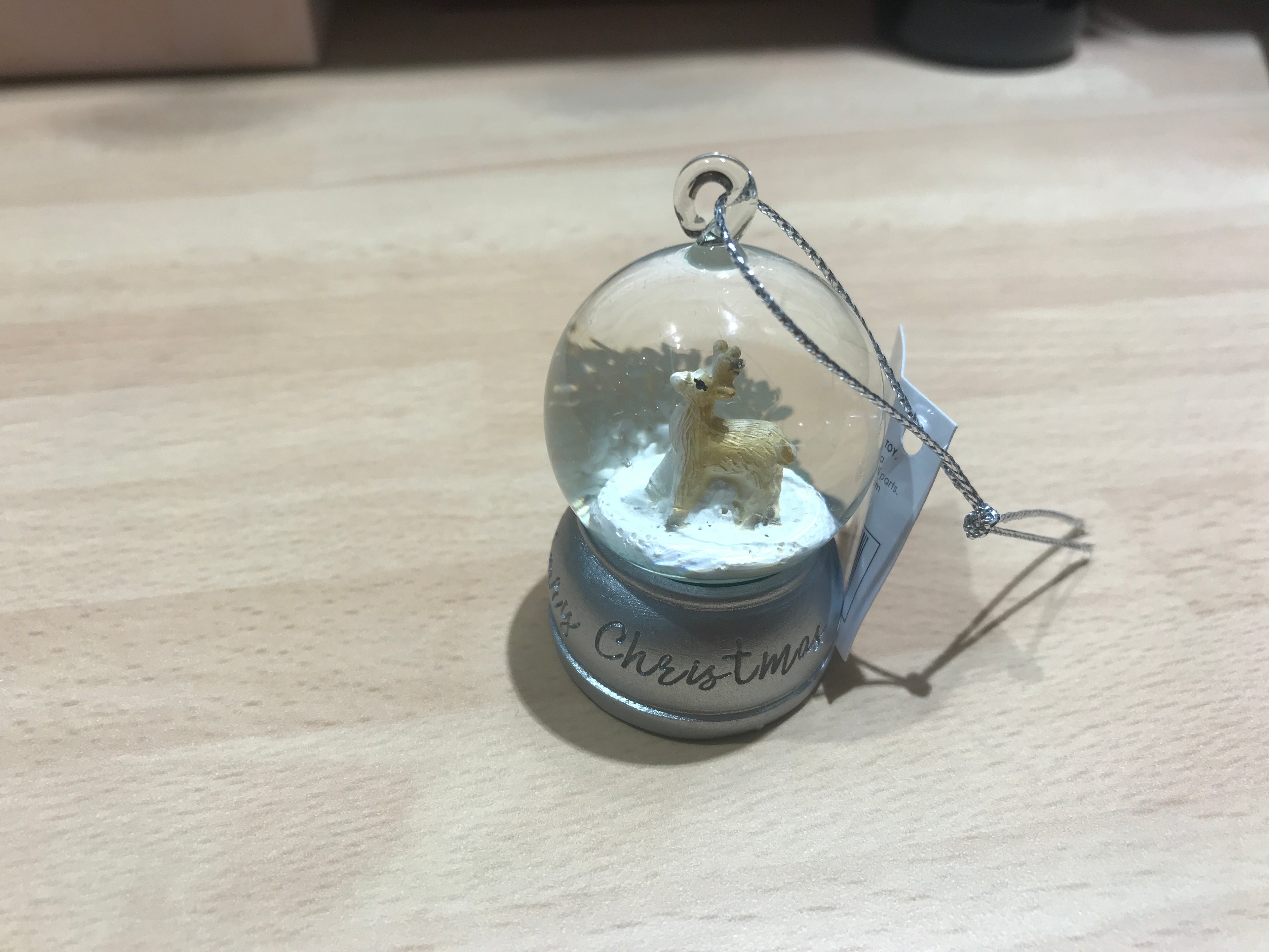 Christmas tree decoration, Reindeer snow globe