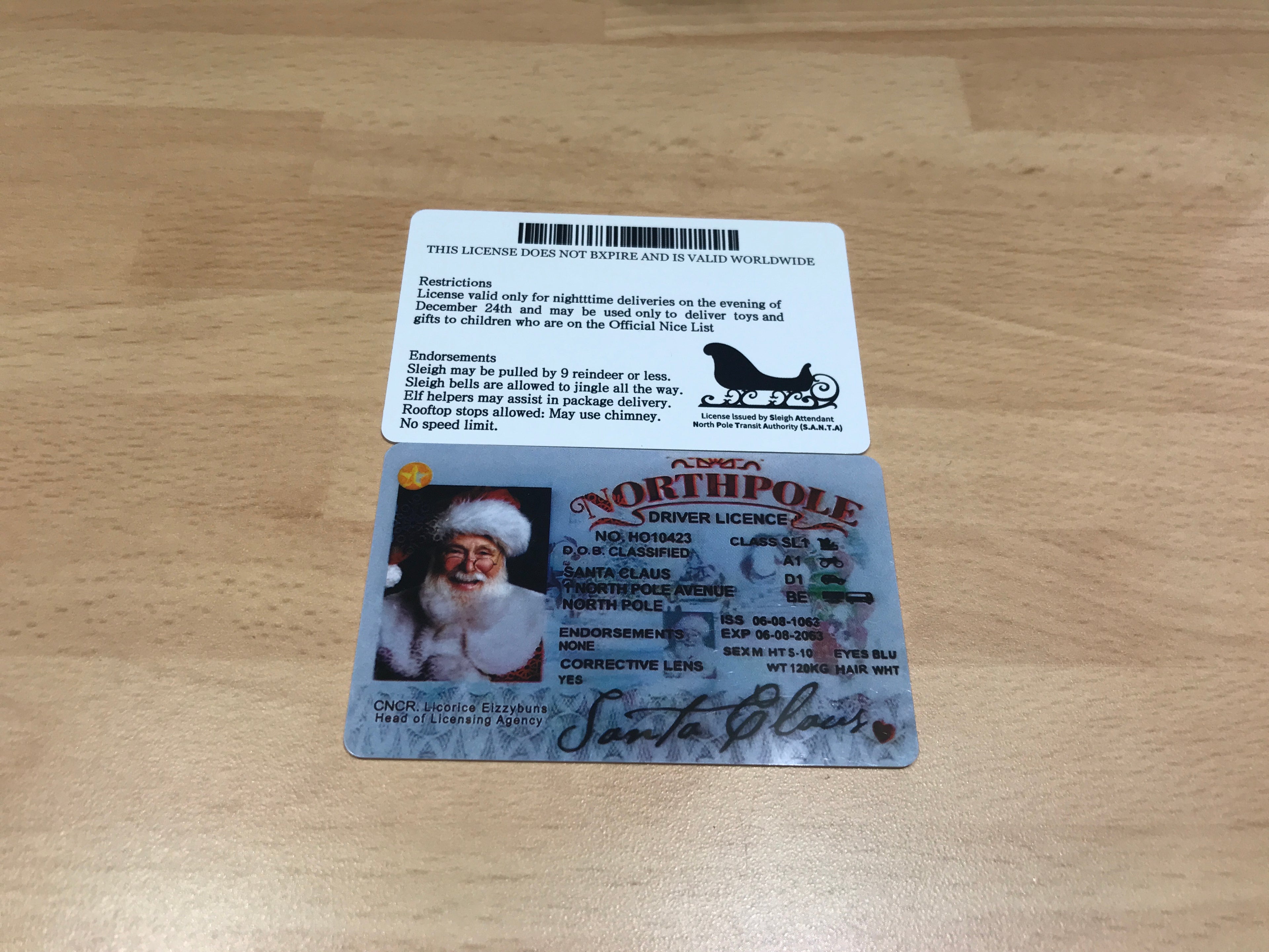 Santas Lost Driving License