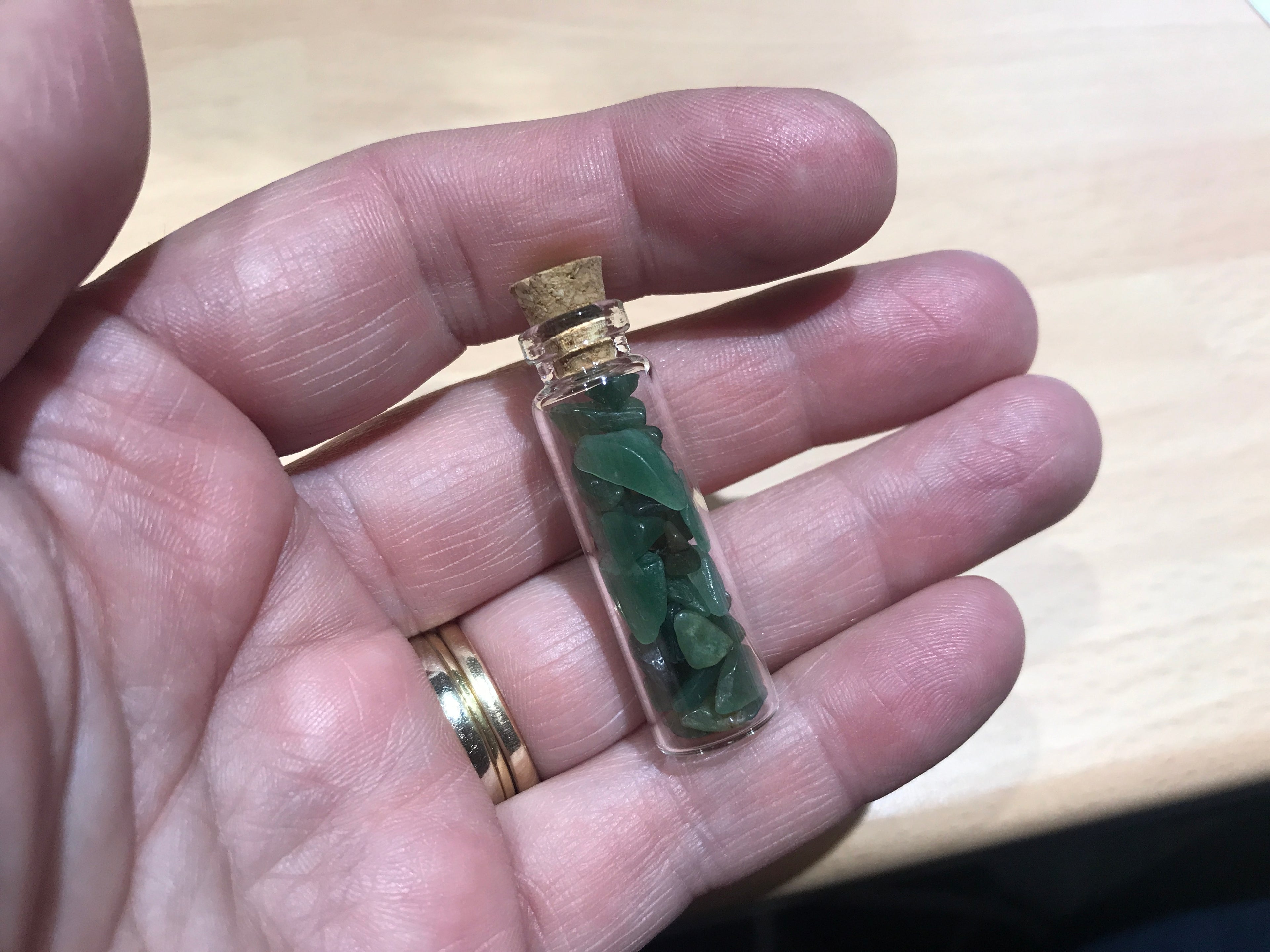 Bottle of Protection, Green Aventurine
