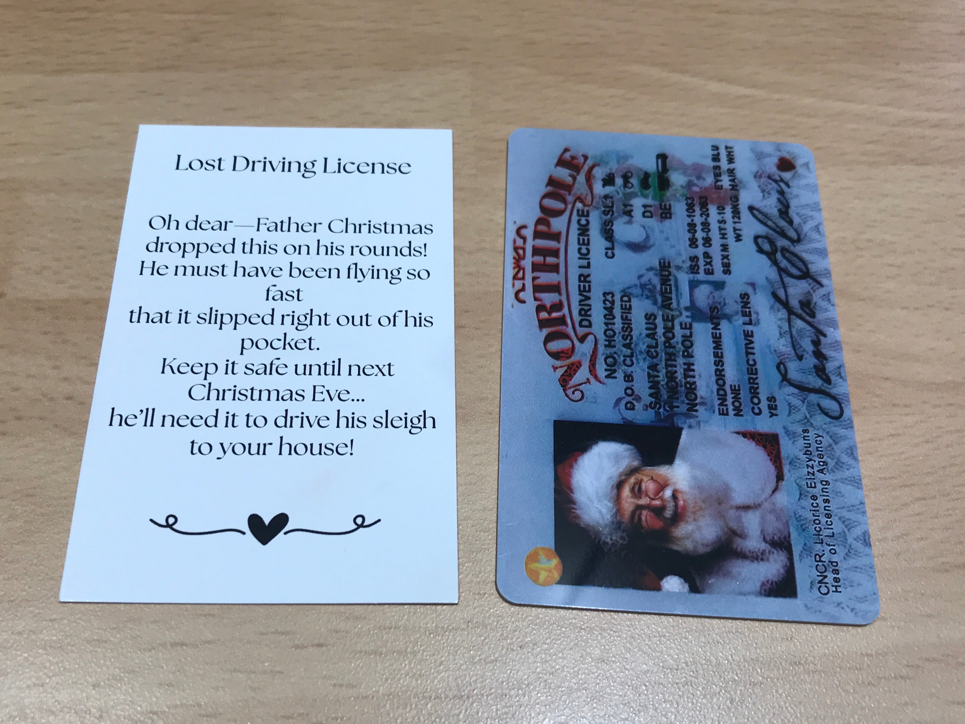 Santas Lost Driving License