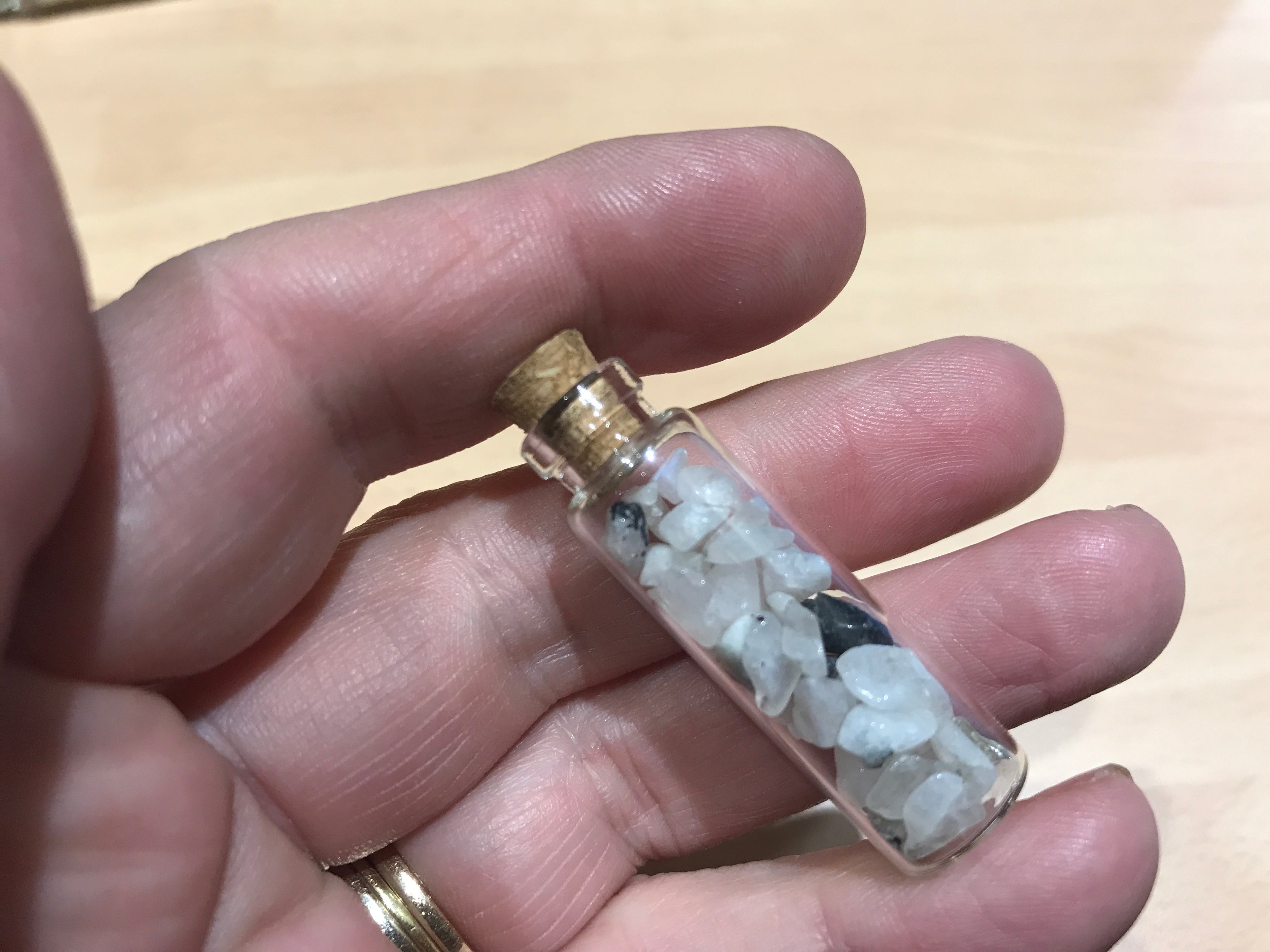 Bottle of Protection, Rainbow Moonstone