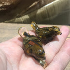 Tiger eye gemstone crystal birds