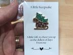 A Little Keepsake Sleigh & Tree Brooch