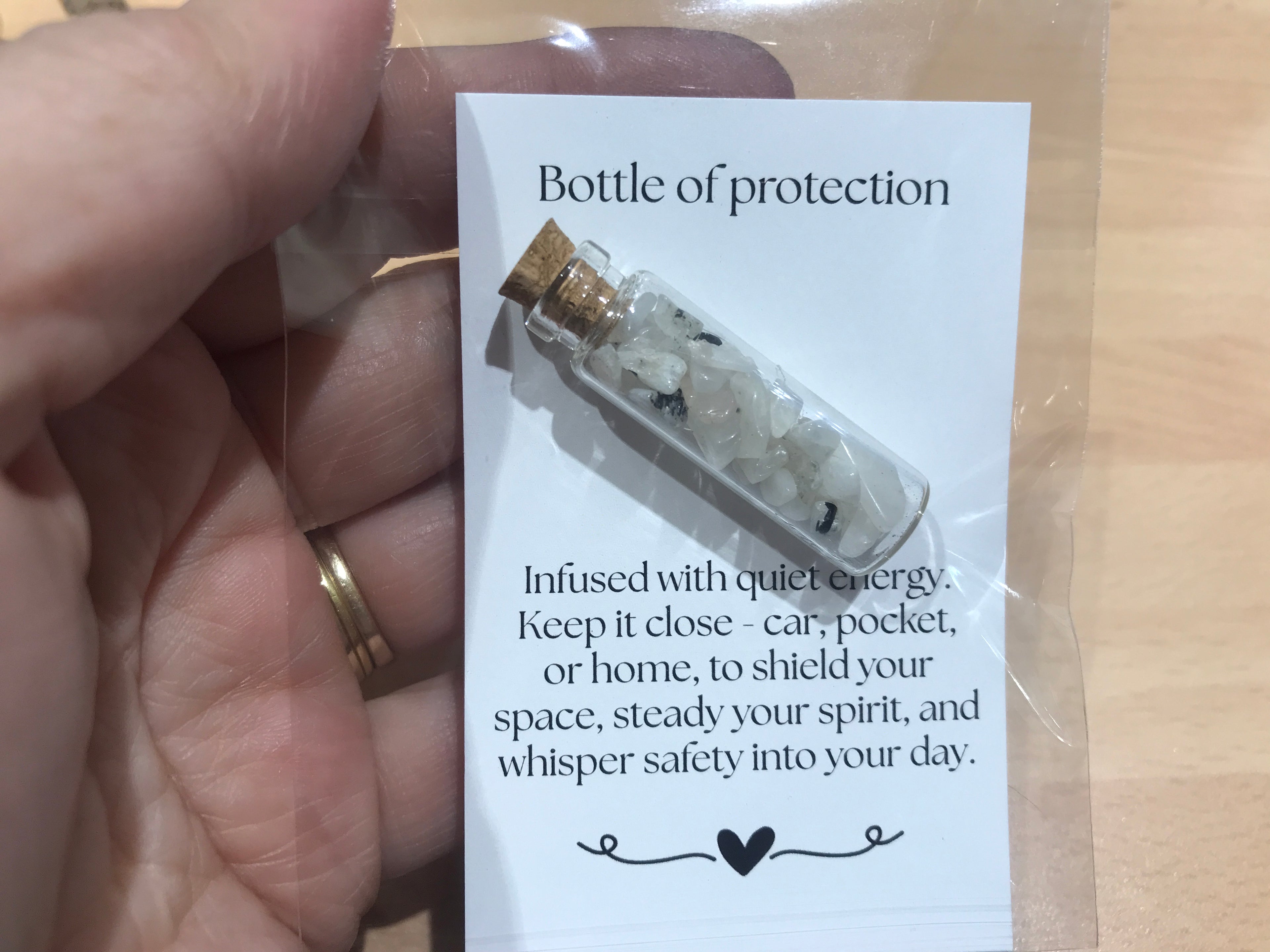 Bottle of Protection, Rainbow Moonstone