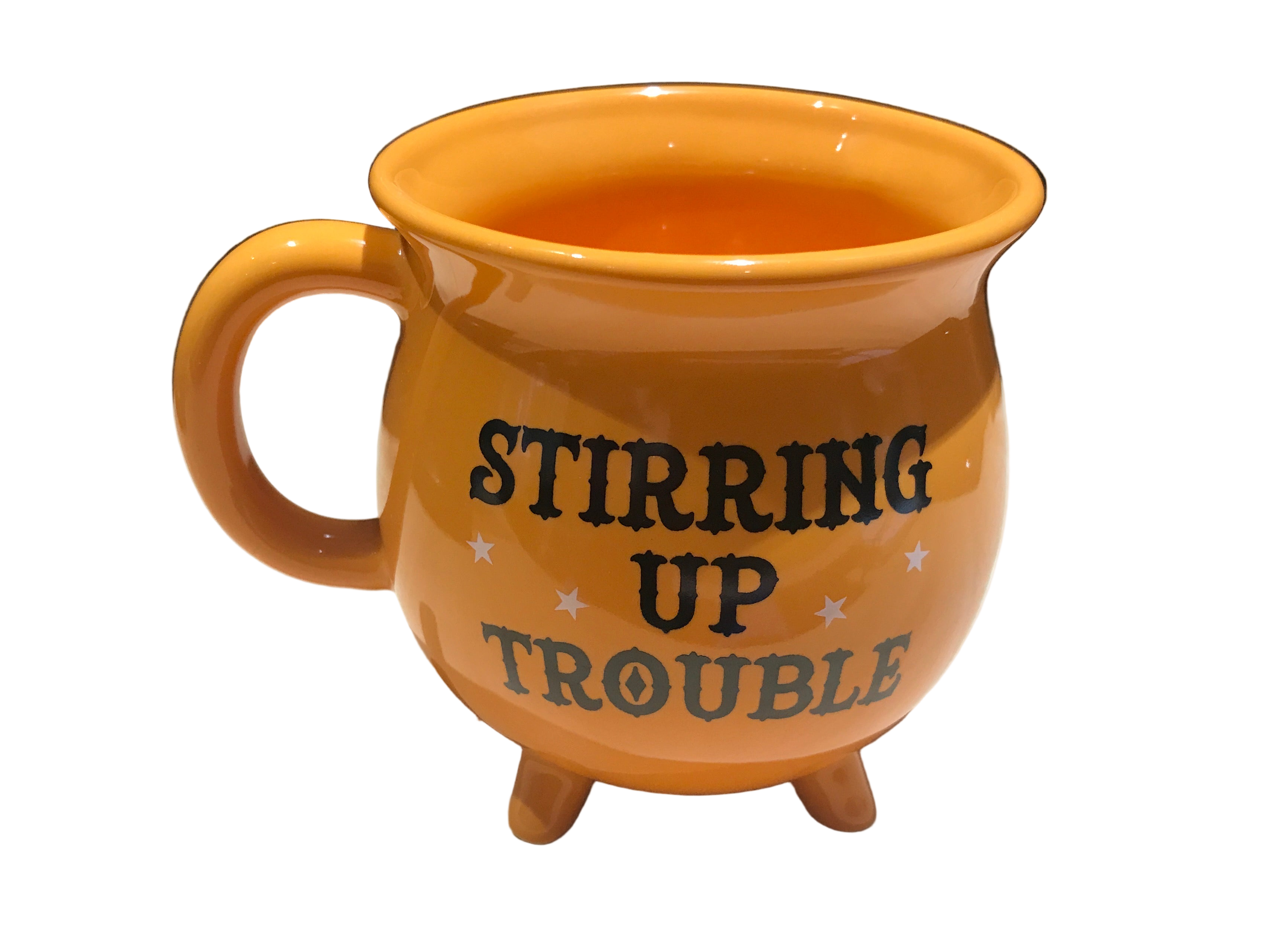 Stirring up Trouble Bright Orange Mug