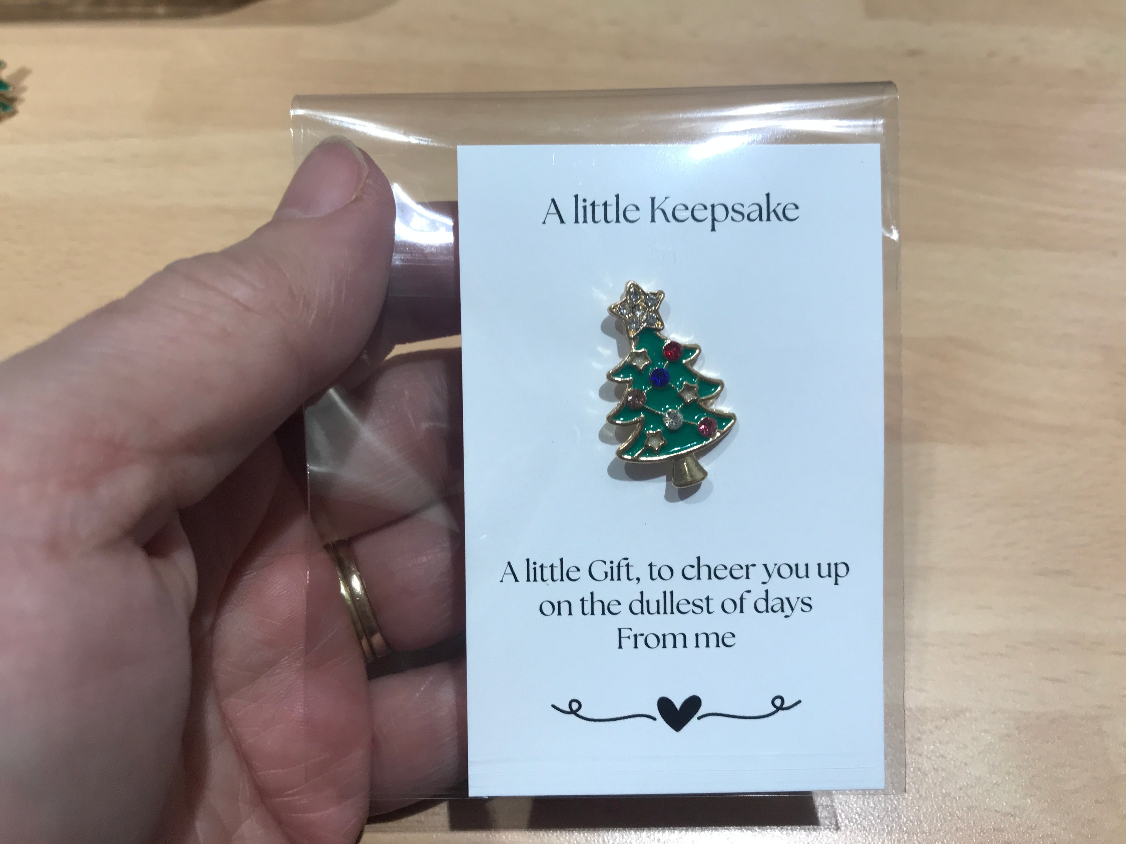 A Little Keepsake Christmas Tree Brooch