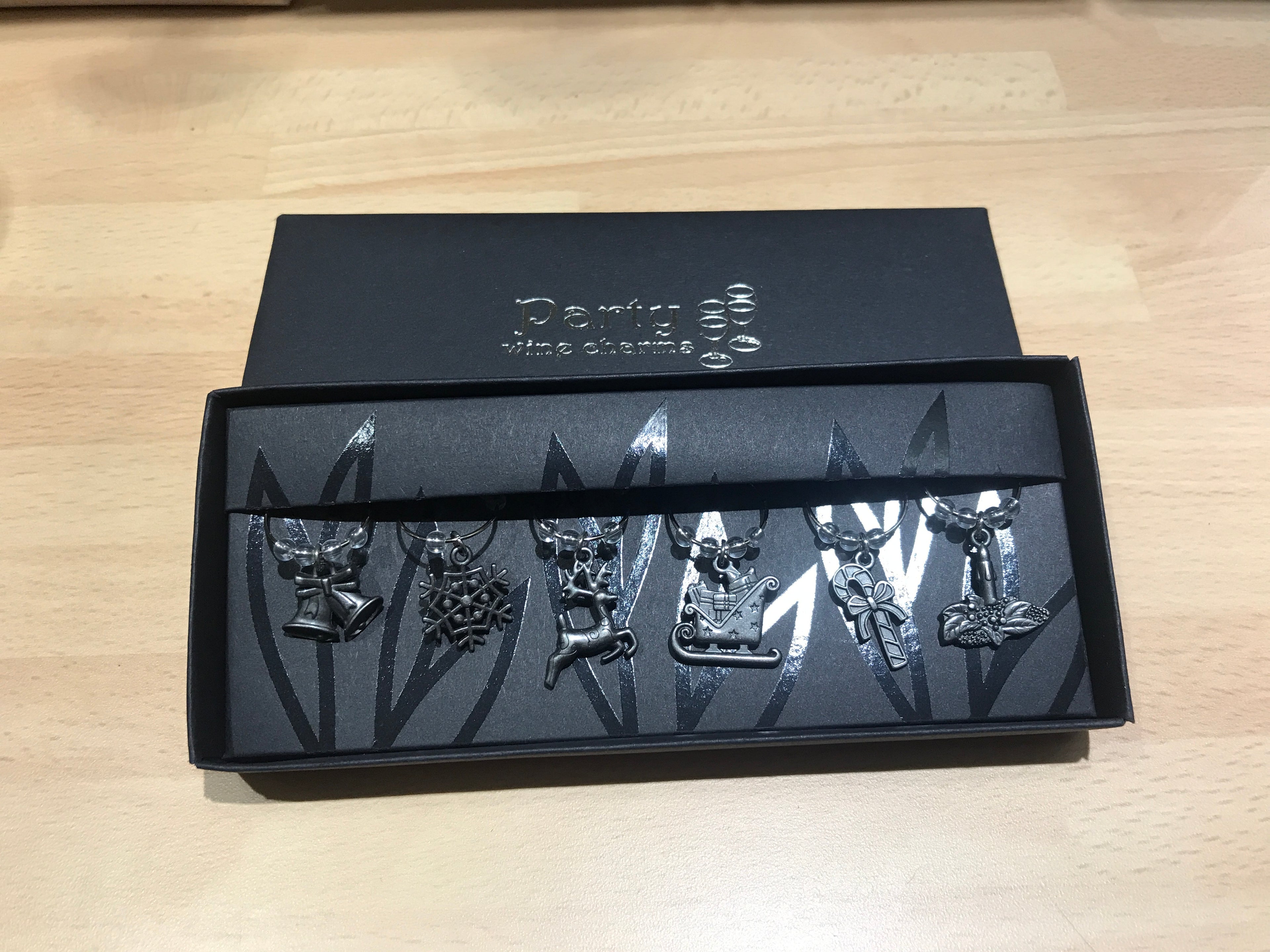 Christmas Wine Charms