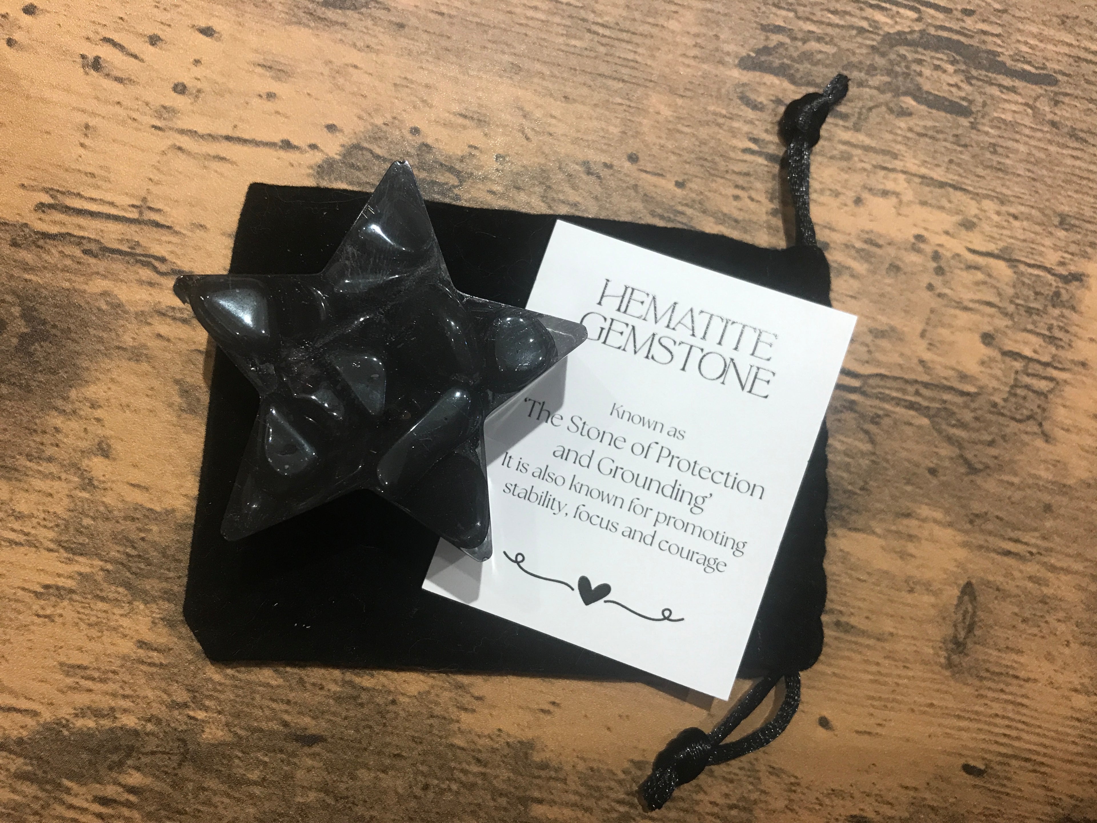 Hematite gemstone stars