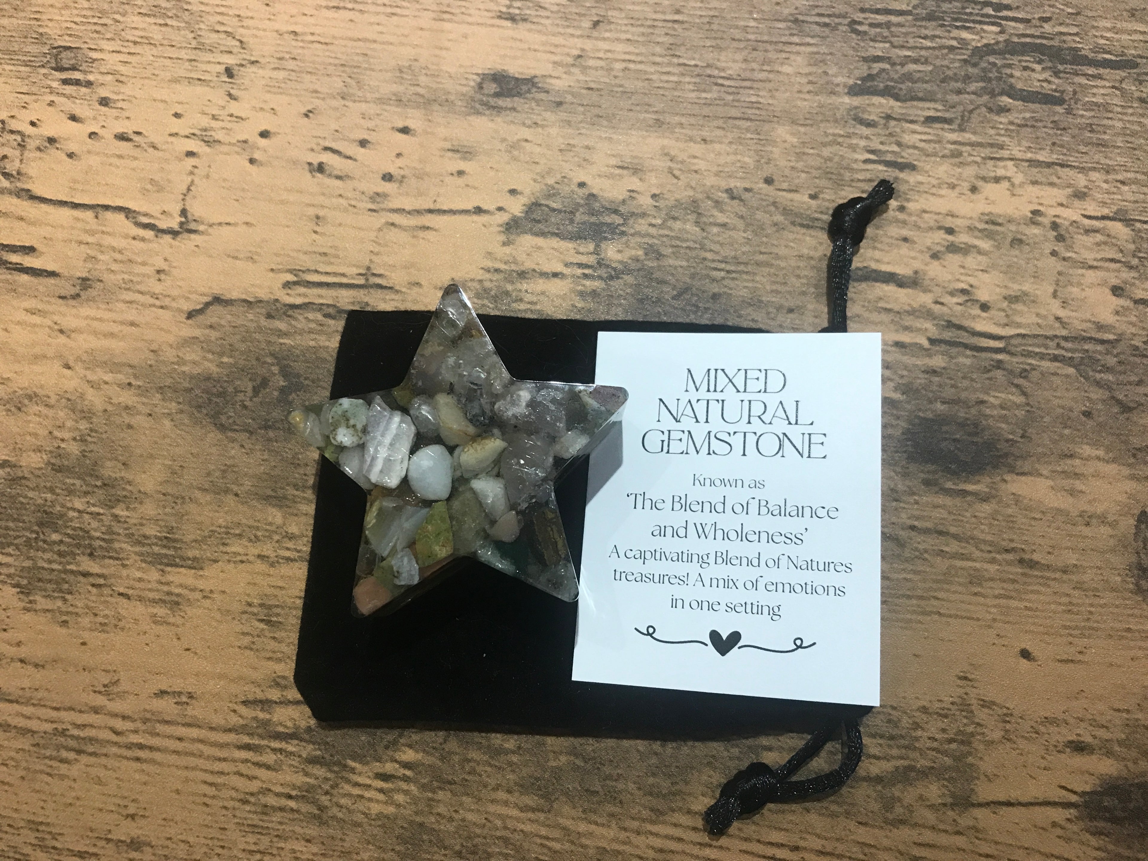 Mixed natural gemstone stars