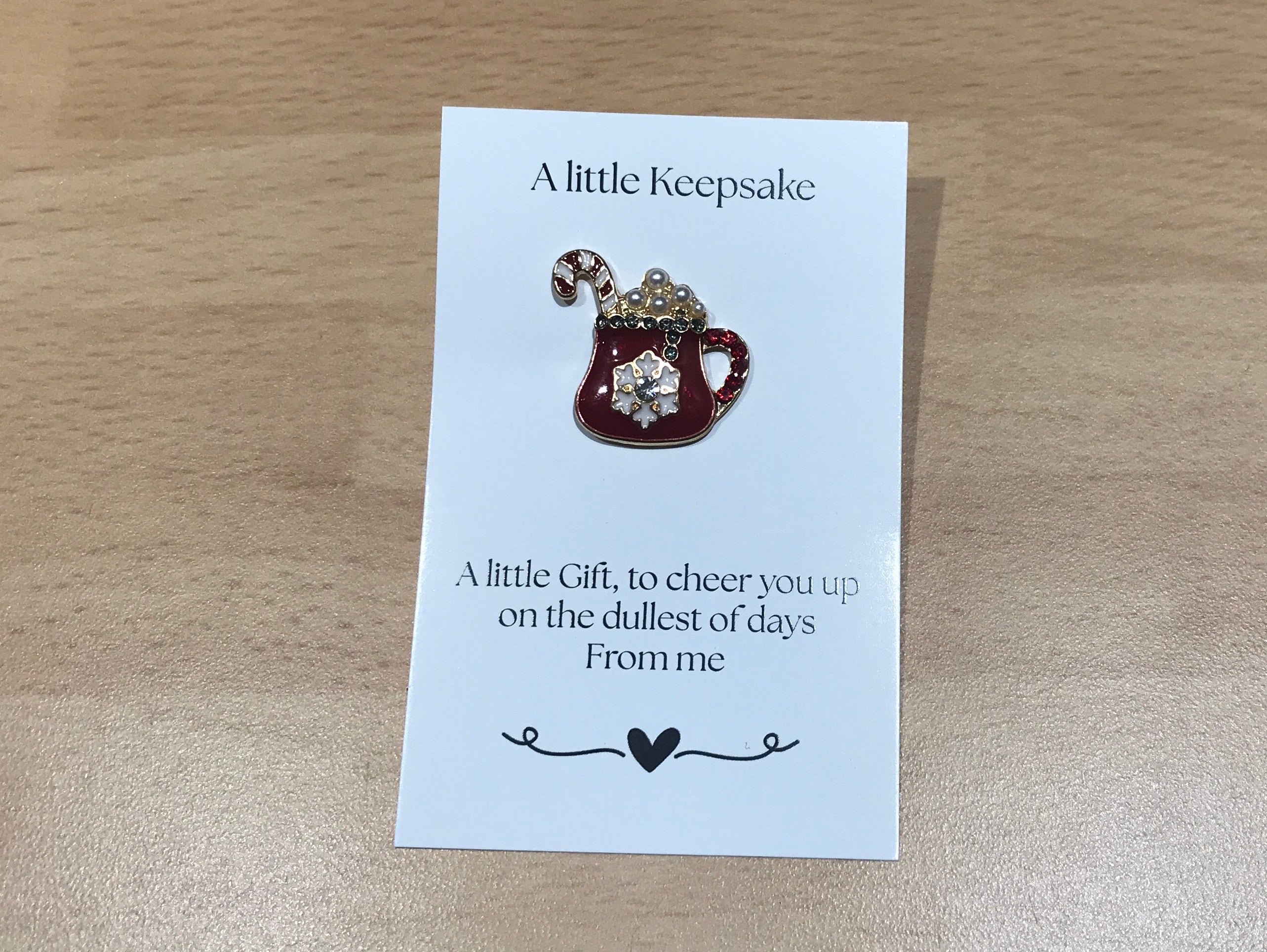 A Little Keepsake Christmas Mug Brooch