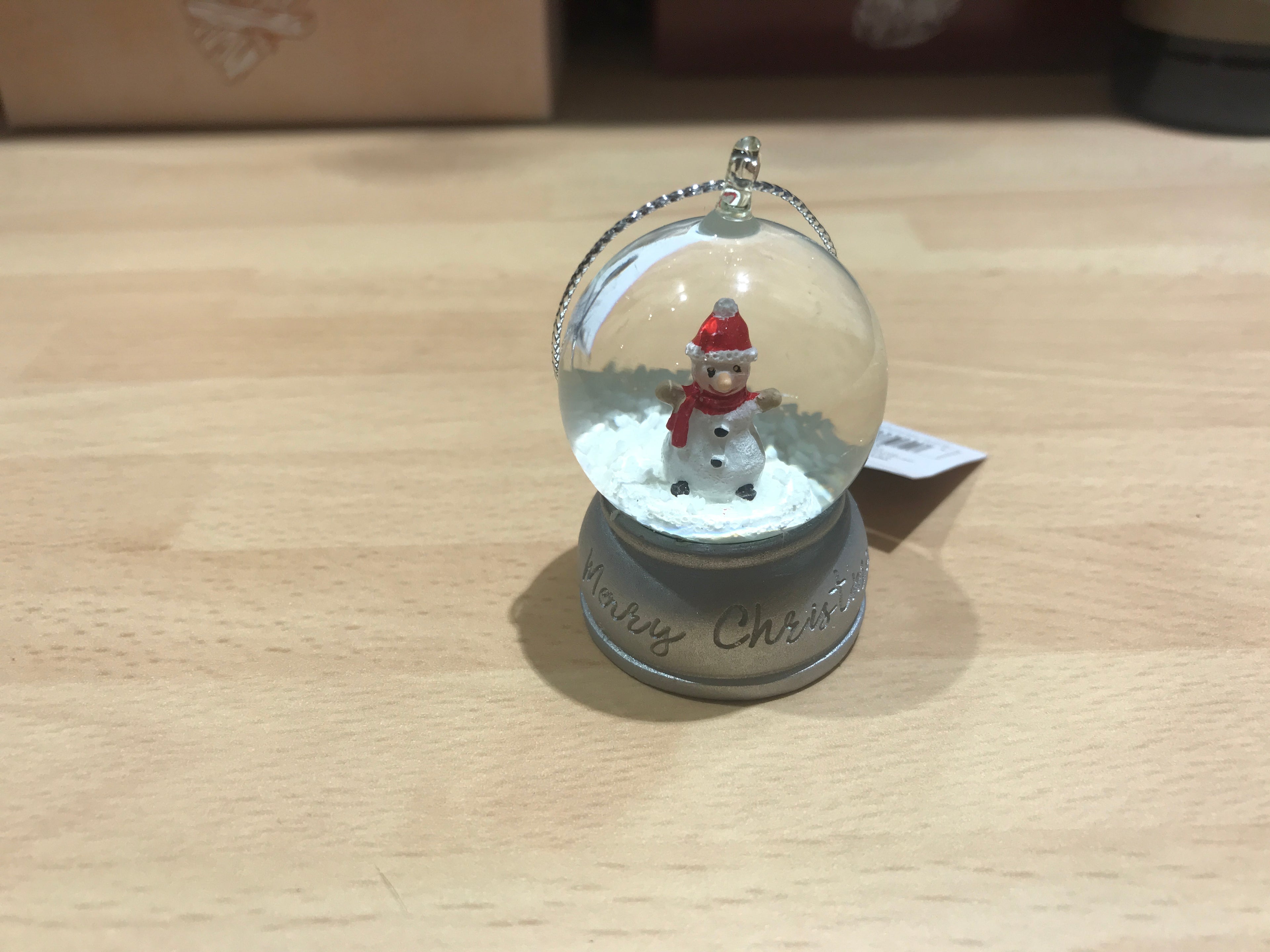 Christmas tree decoration, snow man snow globe