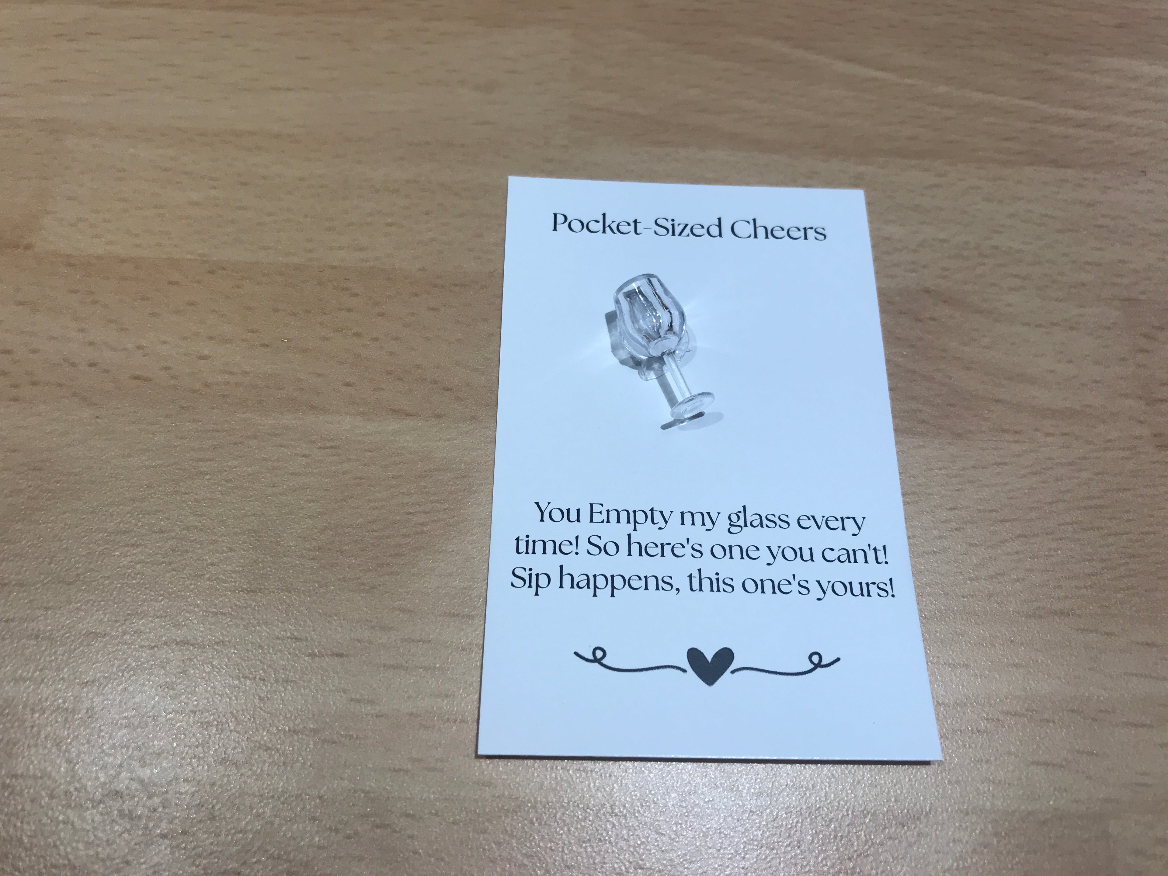 Pocket-Sized Cheers Clear Wineglass