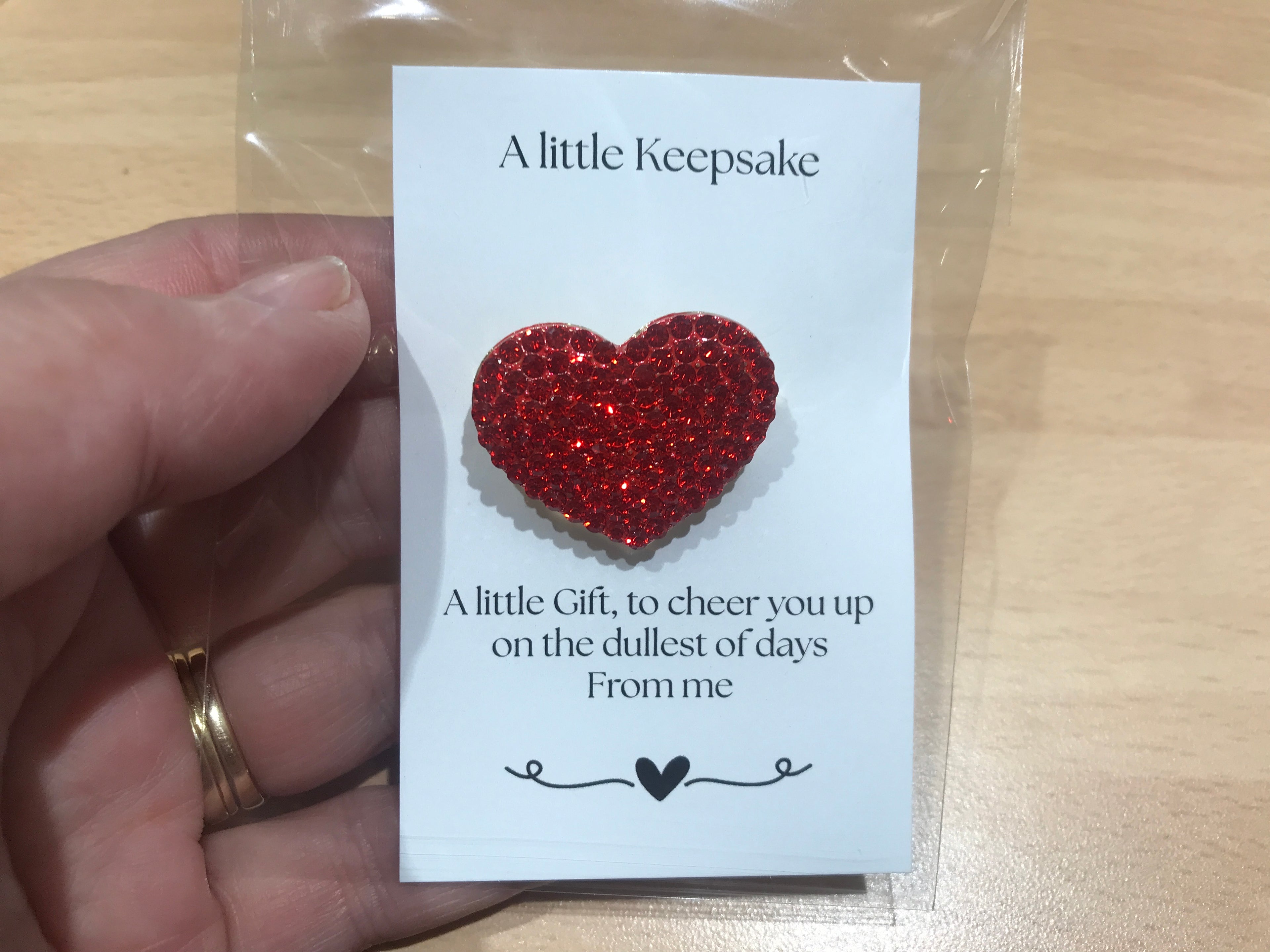 A Little Keepsake Red Heart Brooch