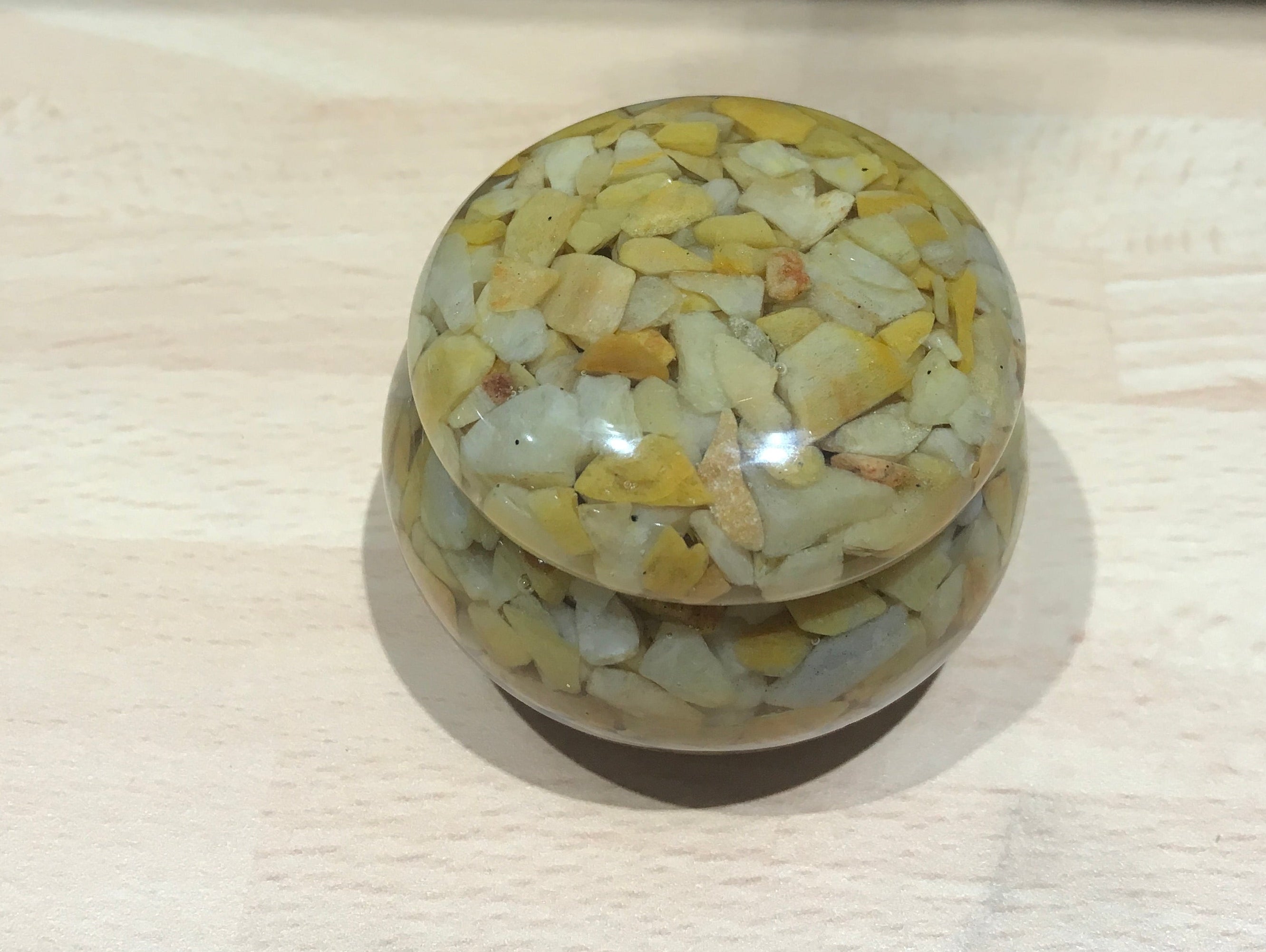 Golden Quartz Crystal Pot