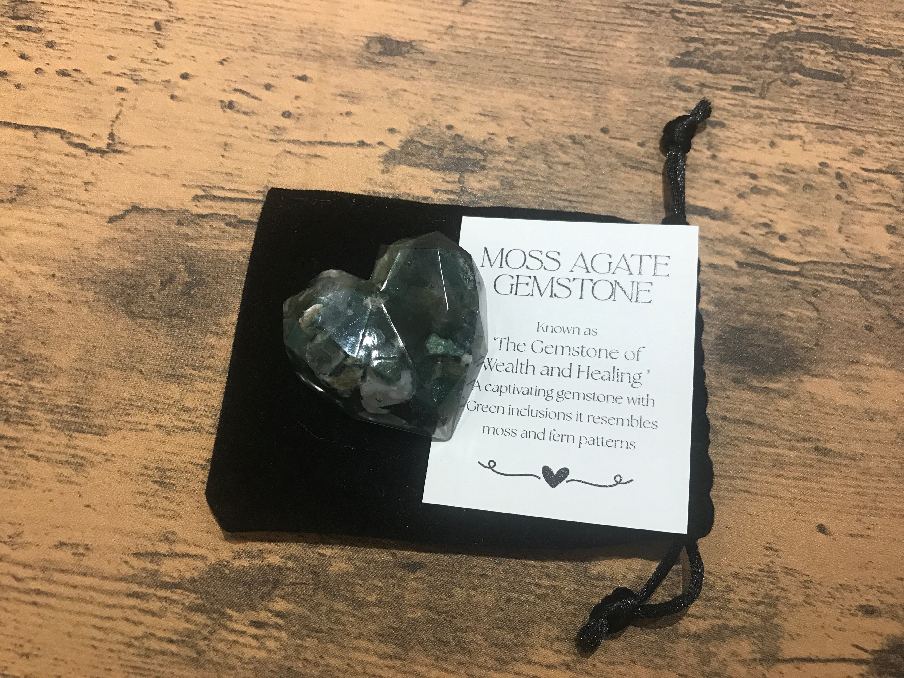 Moss Agate loves heart
