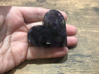Love heart, crystal photo stand Amethyst