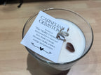 Peppermint Soya Wax Candle with Carnelian Gemstones