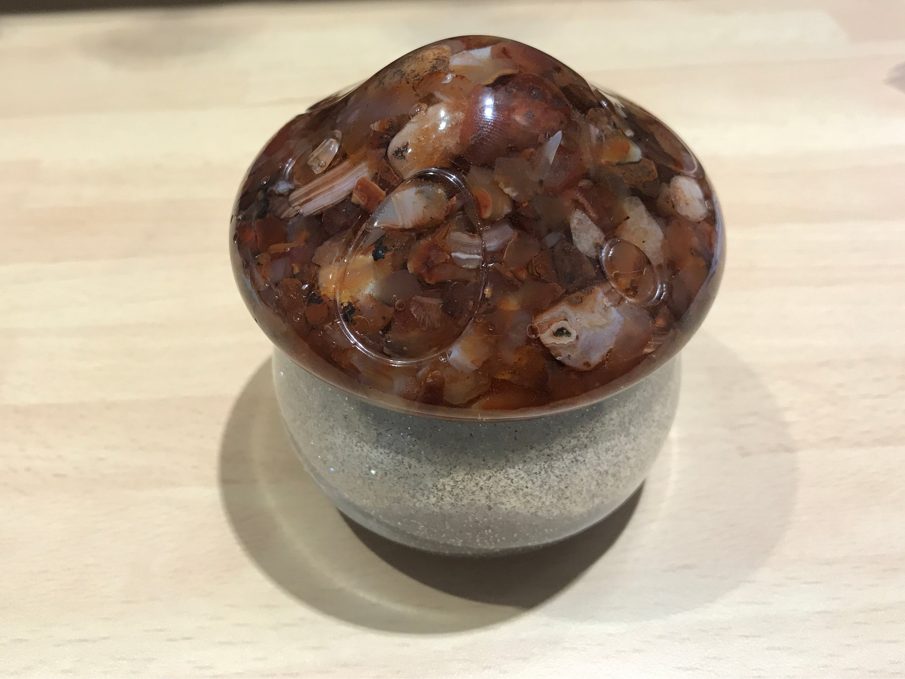 Carnelian Crystal Toadstool Pot