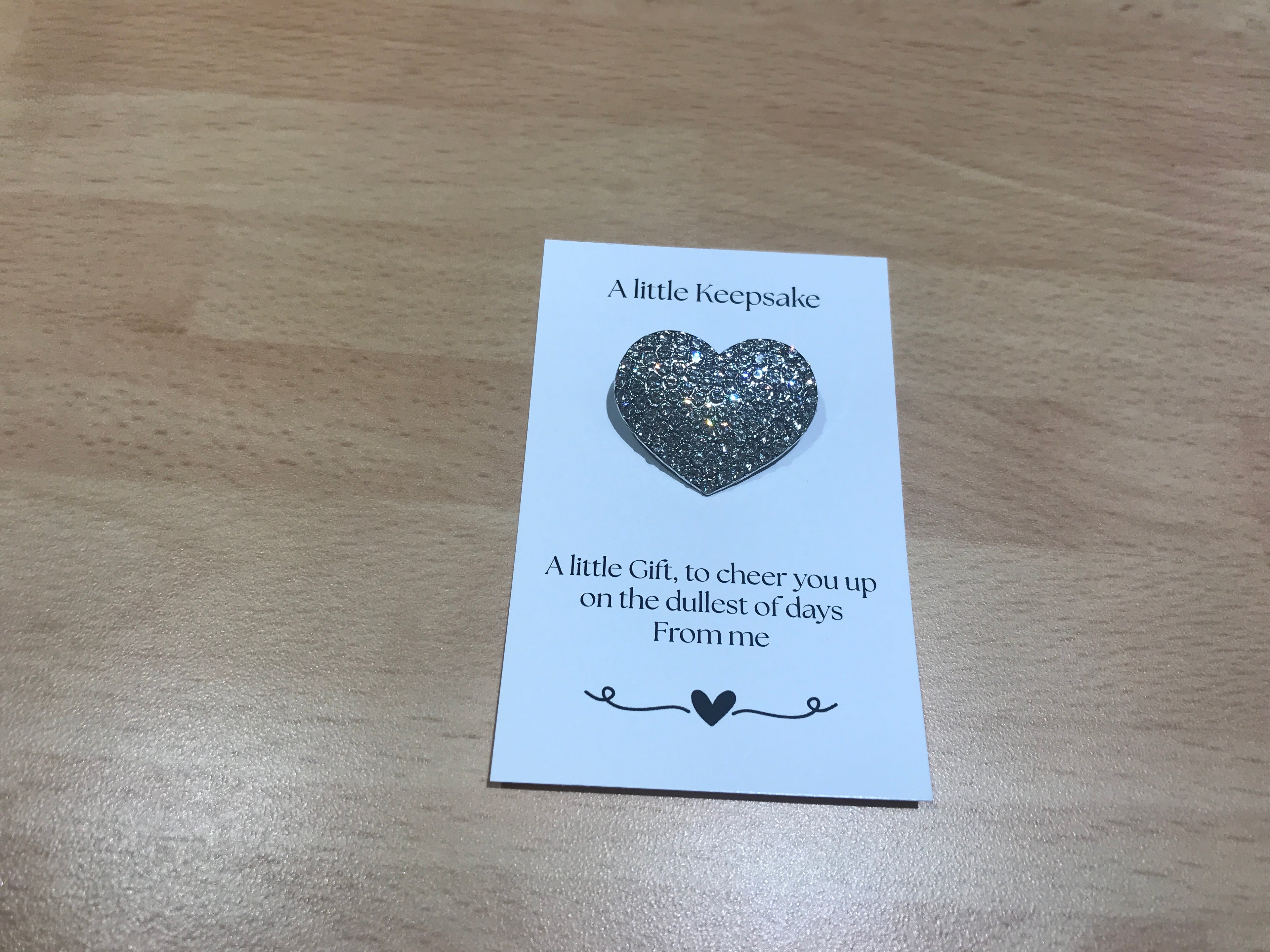 A Little Keepsake Silver Heart Brooch